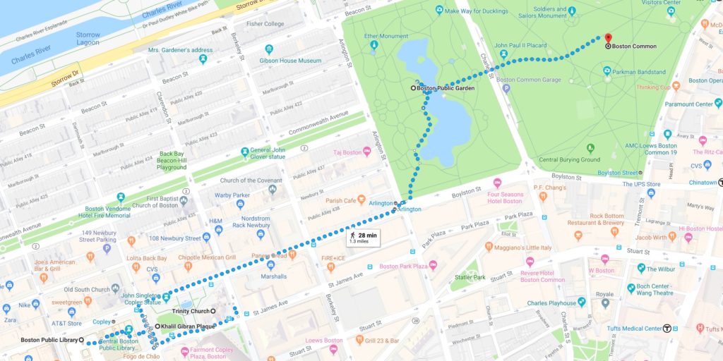 Boston Maps, Downtwon Boston